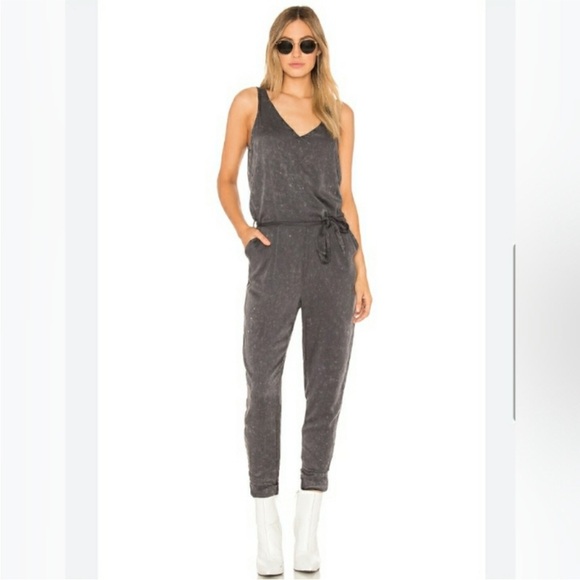 Revolve Chaser Heirloom Acid Wash Gray Jumpsuit small - Picture 2 of 10
